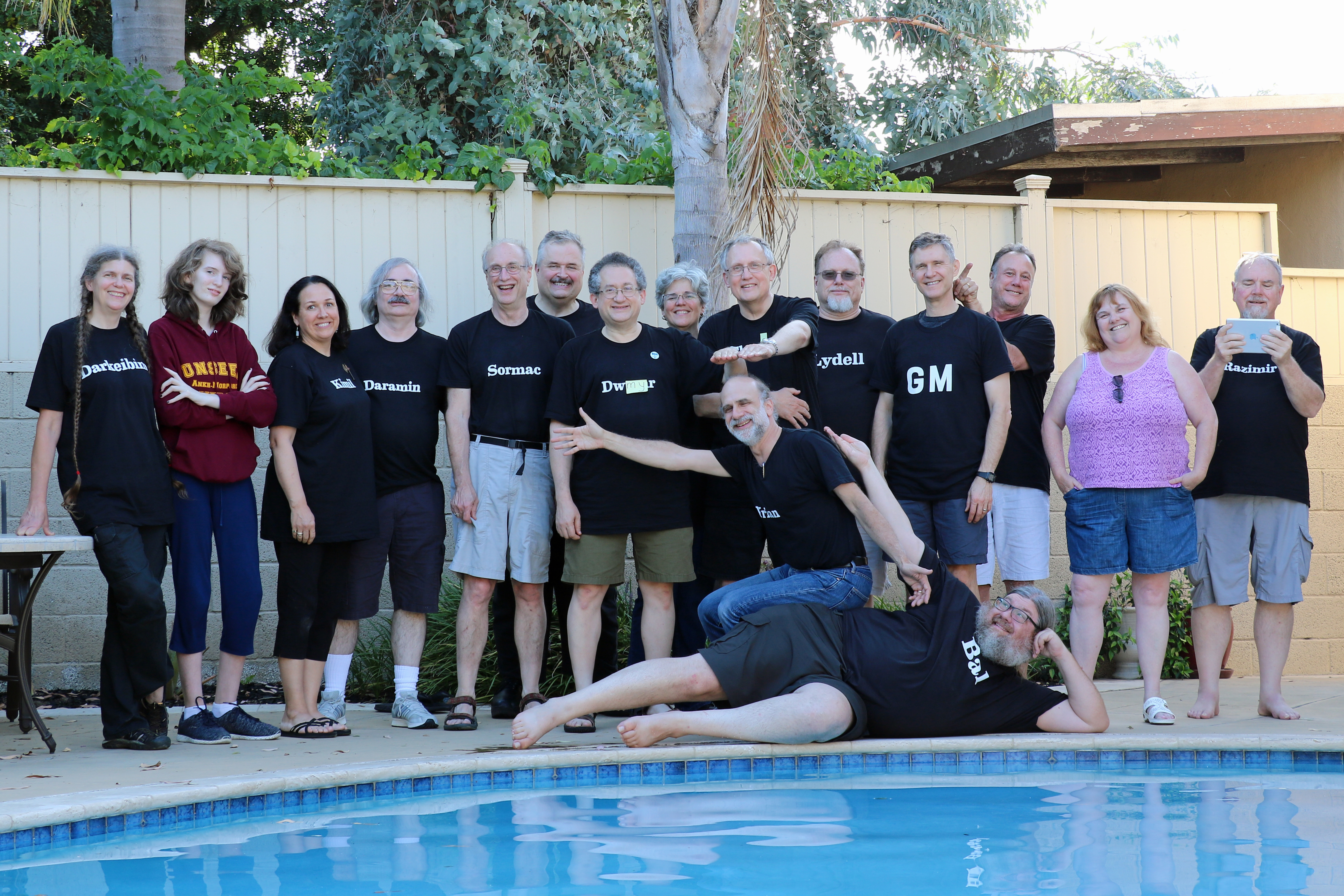 A group of people playing a role-playing game